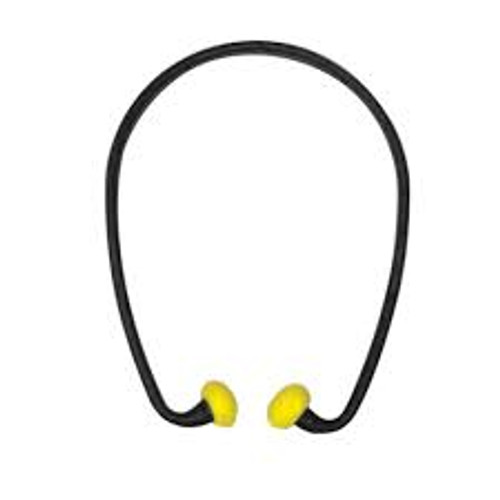 JSP SoundStop Ear Plugs PU Foam Yellow with Black Band Ref AEE090-070-2G1 [Pack 40]