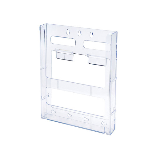 Literature Holder Connectable Modular Wall Mountable A4 Clear