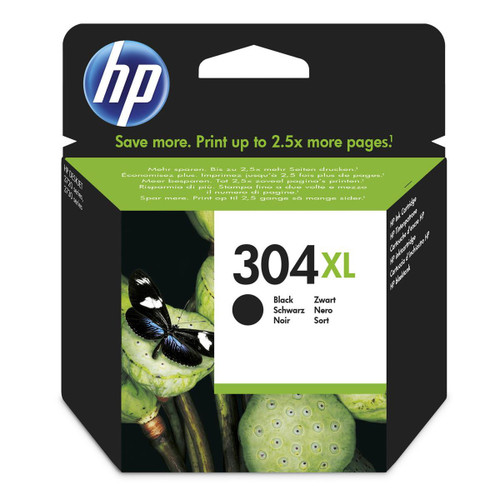 Hewlett Packard [HP] No.304XL Inkjet Cartridge High Yield Page Life 300pp 5.5ml Black Ref N9K08AE