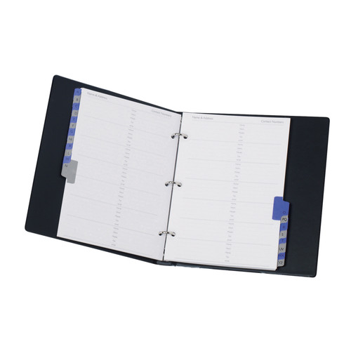 Telephone Book A-Z Index Ring Binder A5 Black