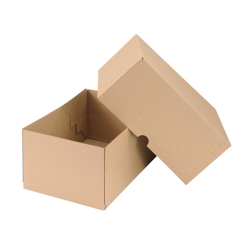 Self Locking Box Carton and Lid A4 305x215x150mm Brown [Pack 10]