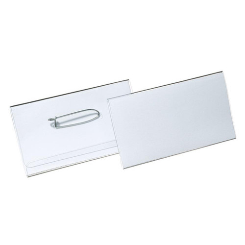 Durable Name Badges Combi Clip for Pin or Clip to Clothing 40x75mm Ref 8141-19 [Pack 50]