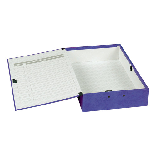 Concord Contrast Box File Laminated 75mm Spine Foolscap Purple Ref 13484 [Pack 5]