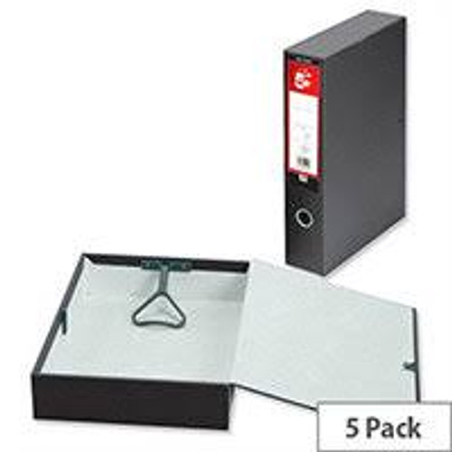 Concord Contrast Box File Laminated 75mm Spine Foolscap Assorted Ref 13487 [Pack 5]