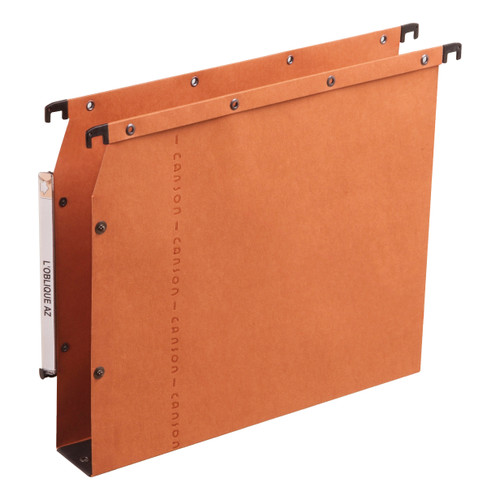 Elba Ultimate AZV Linking Lateral File Manilla 30mm Wide-base 240gsm A4 Orange Ref 100330475 [Pack 25]