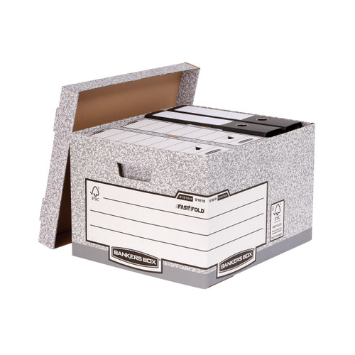 Bankers Box by Fellowes System Large Storage Box FSC Ref 01810-FF [Pack 10]