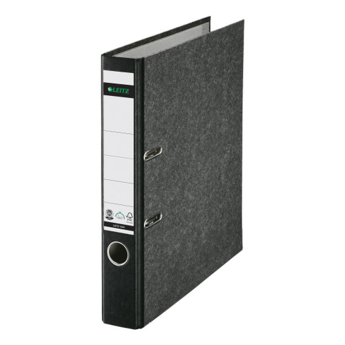 Leitz FSC Standard Mini Lever Arch File 52mm Spine A4 Black Ref 10501095 [Pack 10]