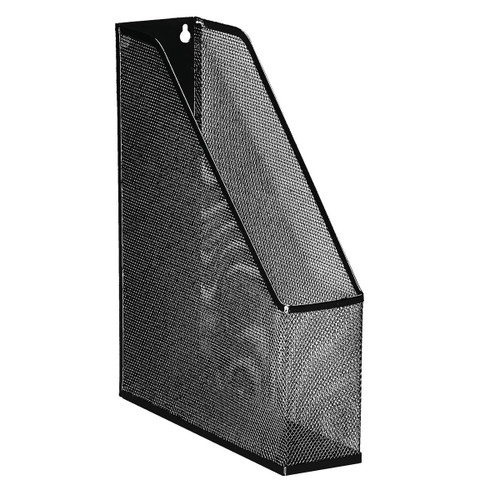 5 Star Office Mesh Magazine Rack Scratch Resistant with Non Marking Rubber Pads A4 Plus Black