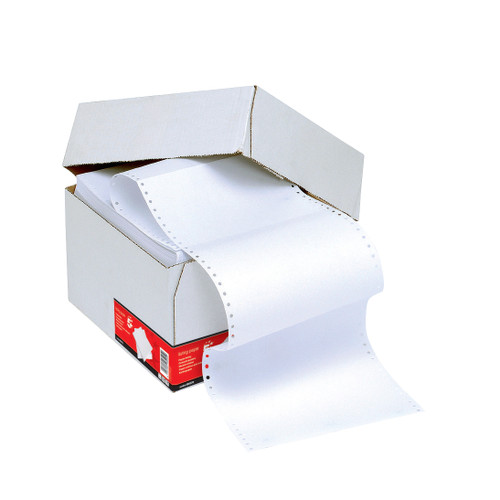 5 Star Office Listing Paper 1-Part Micro-perforated 70gsm 12inchx235mm Plain [2000 Sheets]