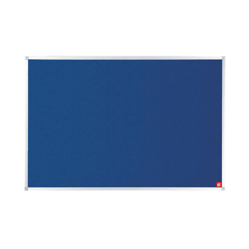 5 Star Office Felt Noticeboard with Fixings and Aluminium Trim W1200x900mm Blue