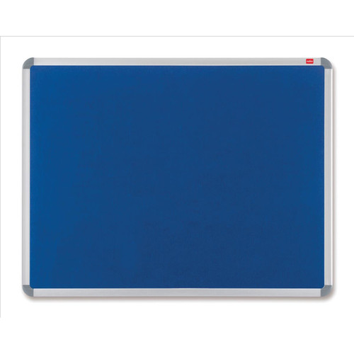 **Nobo EuroPlus Felt Noticeboard with Fixings and Aluminium Frame W1500xH1000mm Blue Ref 30234148