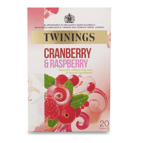 Twinings Infusion Tea Bags Individually-wrapped Cranberry and Raspberry Ref 0403143 [Pack 20]