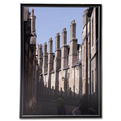 5 Star Facilities Snap Photo Frame with Non-glass Polystyrene Front Back-loading A4 297x210mm Black