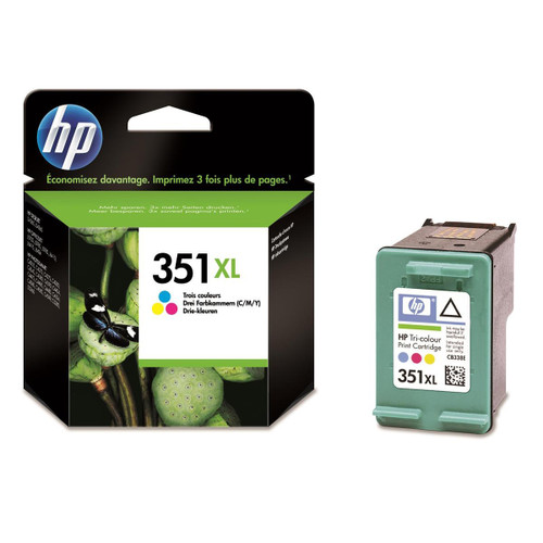 Hewlett Packard [HP] No.351XL Inkjet Cartridge High Yield Page Life 580pp 14ml Tri-Colour Ref CB338EE