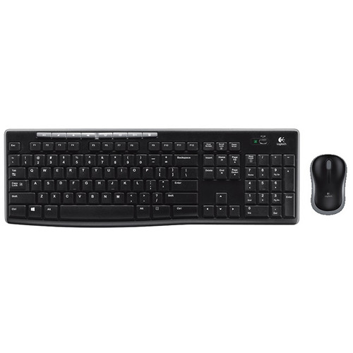 Logitech MK270 Keyboard and Mouse Desktop Combo Wireless Black Ref 920-004523