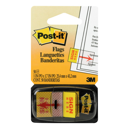 Post-it Sign Here Index Flags W25mm Ref 680-9 [Pack of 50]