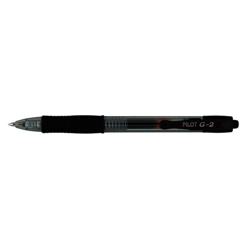 Pilot G207 Gel Rollerball Pen Rubber Grip Retractable 0.7mm Tip 0.39mm Line Black Ref BLG20701 [Pack 12]