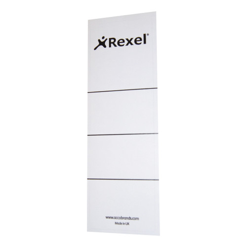 Rexel Replacement Spine Labels 191x60mm White Ref 29300EAST [Pack 100]