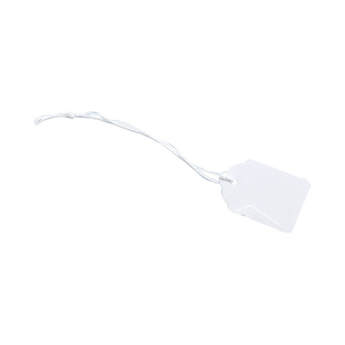 Ticket Labels Strung Durable 37x24mm White [Pack 1000]