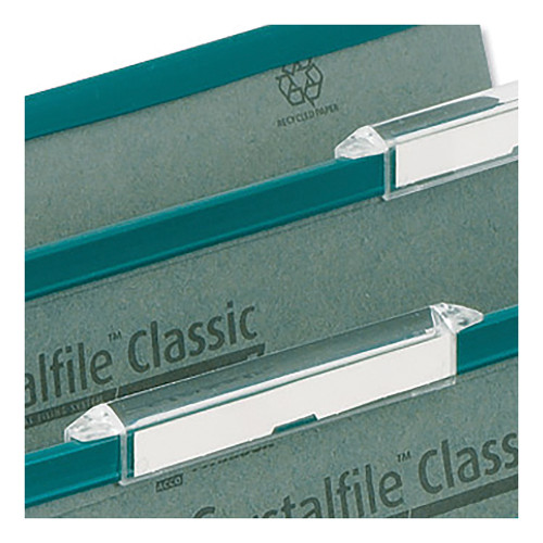 Rexel Crystalfile Classic Tabs Plastic Extra-deep for Suspension File Clear Ref 78289 [Pack 50]