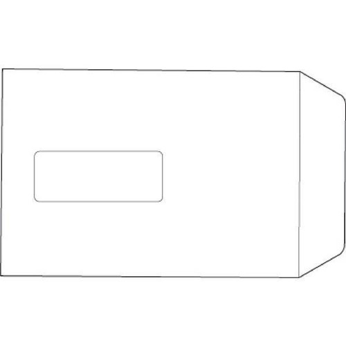 5 Star Value Envelopes Pocket Press Seal Window 100gsm White C5 229x162mm [Pack 500]