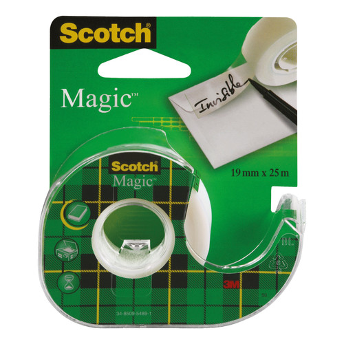 Scotch Magic Tape on Dispenser 19mmx25m Ref 8-1925D