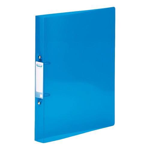 Elba Bright Ring Binder Polypropylene 2 O-Ring 25mm A4+ Blue Ref 400104456 [Pack 10]