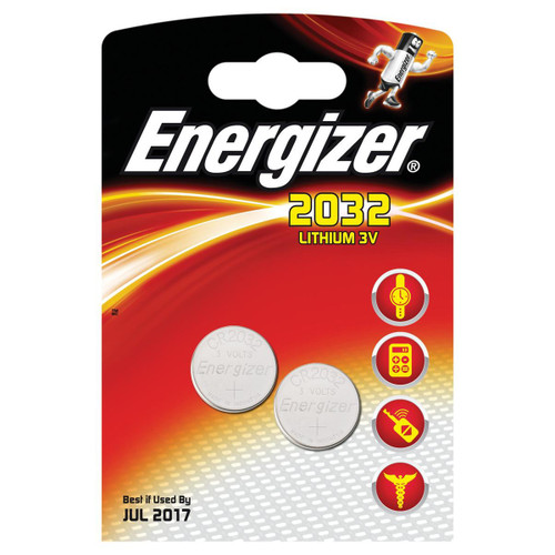 Energizer CR2032 Battery Lithium for Small Electronics 5004LC 240mAh 3V Ref 628747 [Pack 2]