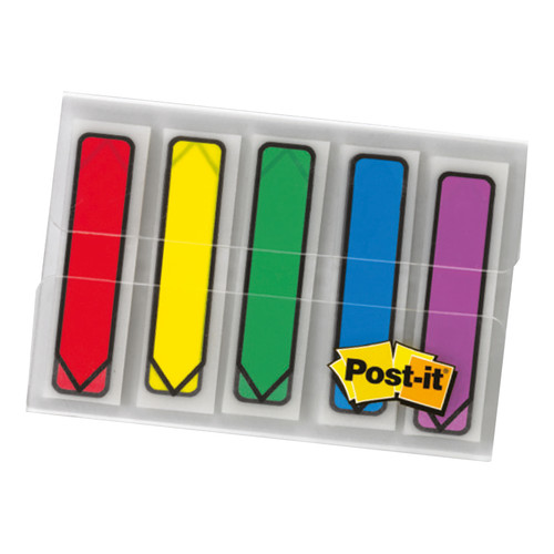 Post-it Index Arrows Portable Pack W12xH43mm Standard Colours Assorted Ref 684ARR1 [Pack 100]