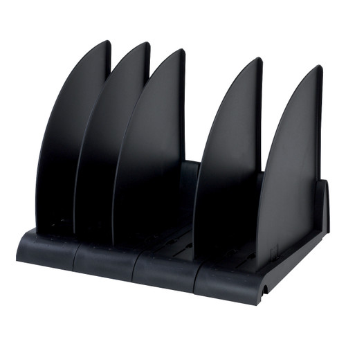 Avery DTR Book Rack 4 Base Sections 5 Dividers W372xD275xH260mm Black Ref DR300BLK