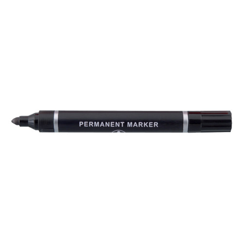 5 Star Value Permanent Marker Bullet Tip 2mm Line Black [Pack 10]