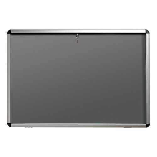 Nobo Display Cabinet Noticeboard Visual Insert Lockable A0 W1350xH1060mm Grey Ref 31333501