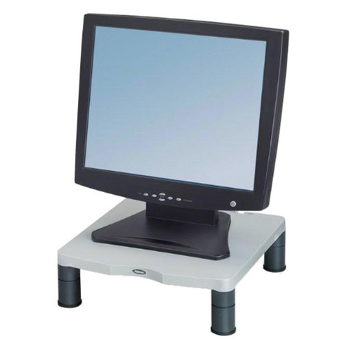Fellowes Standard Monitor Riser 17in CRT 21in TFT Capacity 27kg 3 Heights 51-102mm Grey Ref 91712