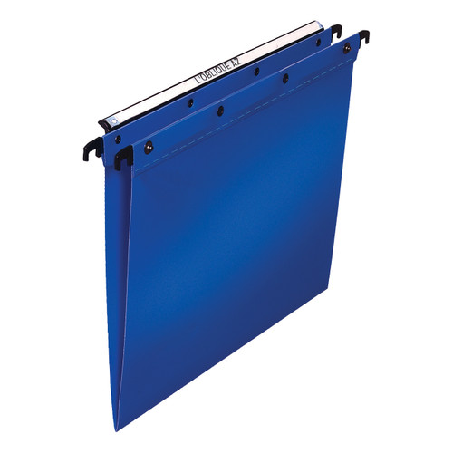 Elba Ultimate Linking Suspension File Polypropylene 15mm V-base Foolscap Blue Ref 100330370 [Pack 25]