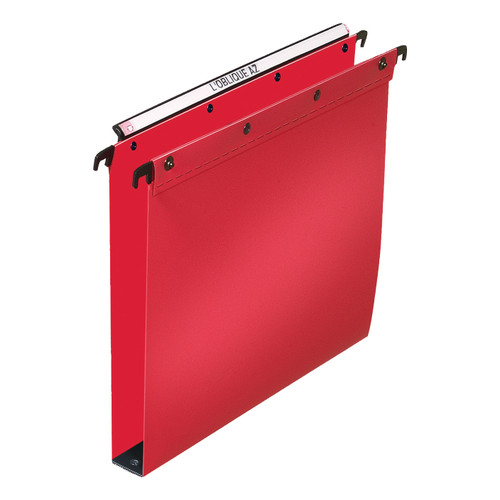 Elba Ultimate Linking Suspension File Polypropylene 30mm Wide-base Foolscap Red Ref 100330374 [Pack 25]