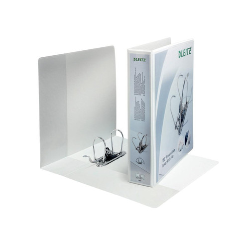 Leitz Presentation Lever Arch File 180 Degree Opening 80mm Spine A4 White Ref 42250001 [Pack 10]