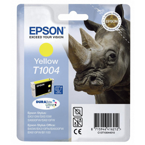 Epson T1004 Inkjet Cartridge Rhino 990pp 11.1ml Yellow Ref C13T10044010