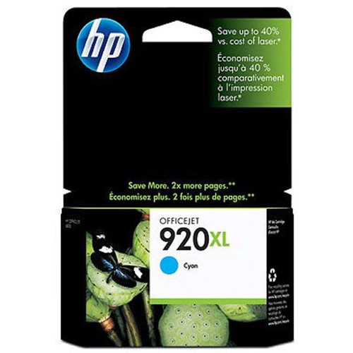 Hewlett Packard [HP] No.920XL Inkjet Cartridge High Yield Page Life 700pp 6ml Cyan Ref CD972AE