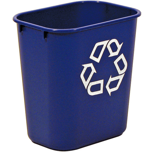 Rubbermaid Waste Basket Polyethylene Rectangular 26.6 Litres 365x260x380mm Blue Ref FG295673BLUE