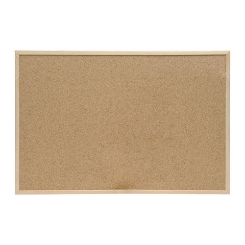 5 Star Office Noticeboard Cork with Pine Frame W900xH600mm