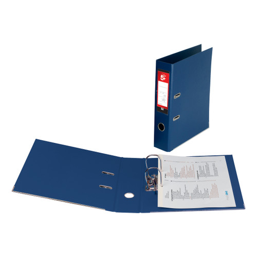 5 Star Office Lever Arch File Polypropylene Capacity 70mm A4 Royal Blue [Pack 10]