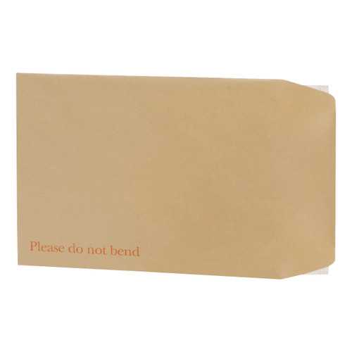 5 Star Office Envelopes Recycled Board Backed Hot Melt Peel & Seal 350x248mm 120gsm Manilla [Pack 125]