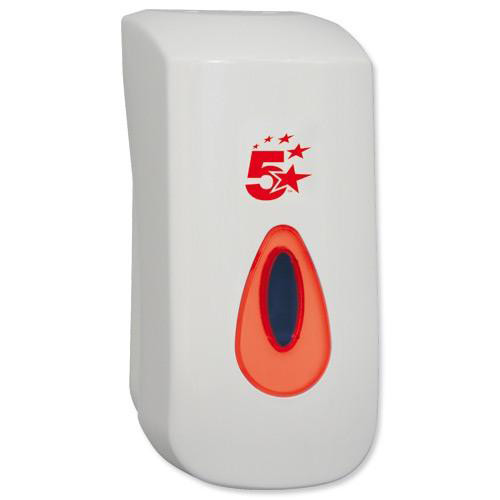 5 Star Facilities Large Liquid Soap Dispenser W115xD115xH250mm 0.9 Litre