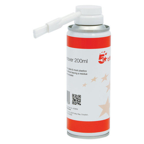 5 Star Office Label Remover with Brush 200ml