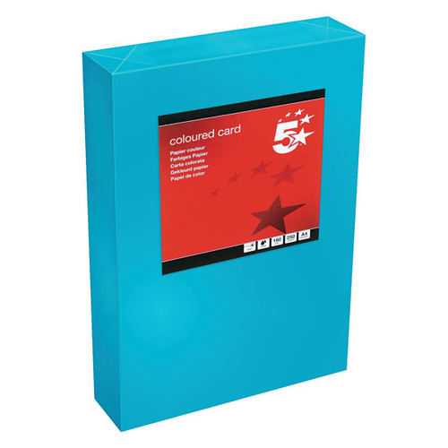 5 Star Office Coloured Card Tinted 160gsm A4 Deep Blue [Pack 250]