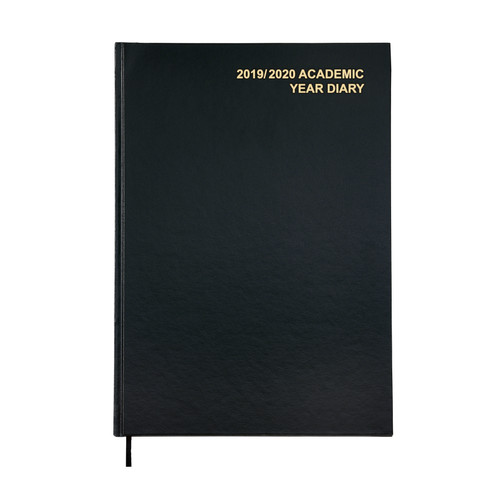 5 Star Office 2019/20 Academic Diary August-August Week-to-View A4 Black