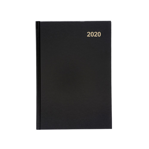 5 Star Office 2020 Diary Week to View Casebound and Sewn Vinyl Coated Board A5 210x148mm Black