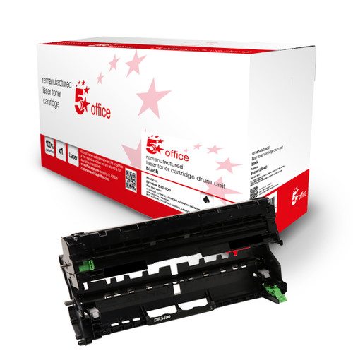 5 Star Office Remanufactured Laser Drum Page Life Black 50000pp [Brother DR3400 Alternative]