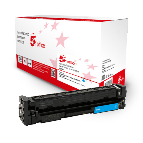5 Star Office Remanufactured Toner Cartridge Page Life Cyan 900pp [HP 205A CF531A Alternative]