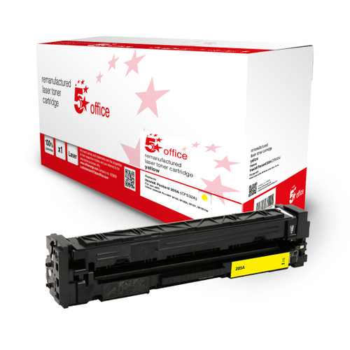 5 Star Office Remanufactured Toner Cartridge Page Life Yellow 900pp [HP 205A CF532A Alternative]